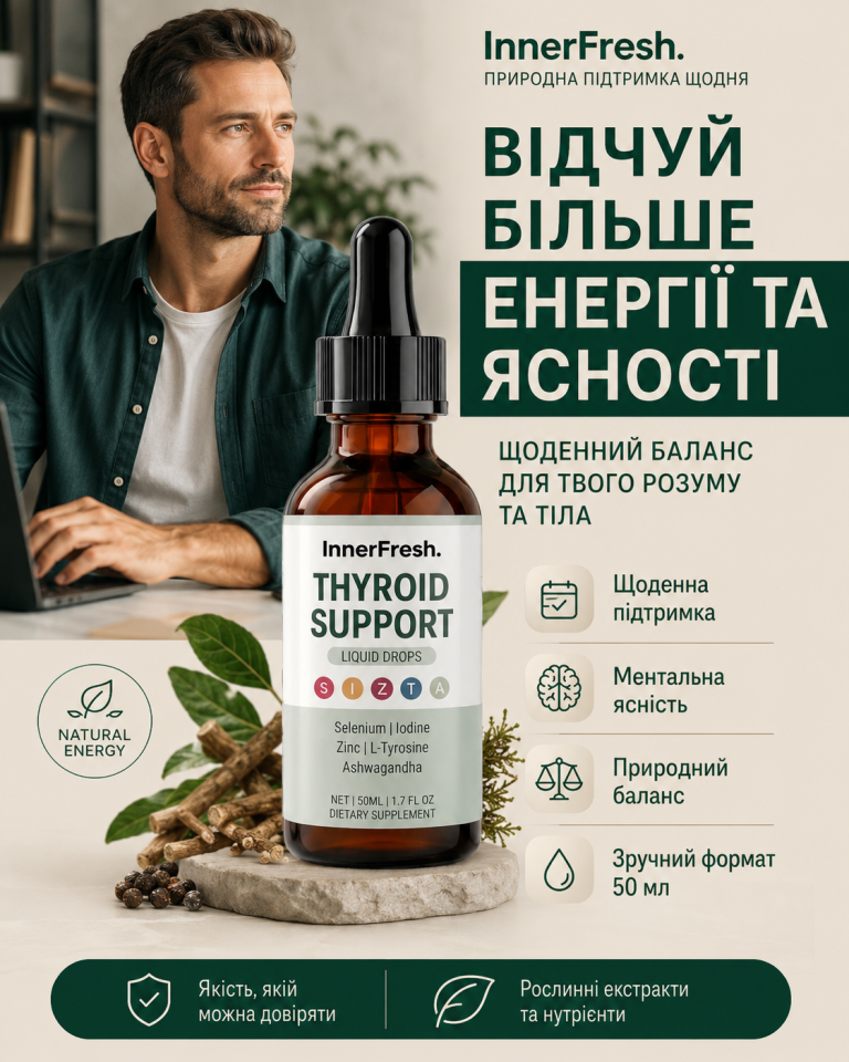 InnerFresh — щоденна підтримка щитоподібної залози, енергії та внутрішнього балансу