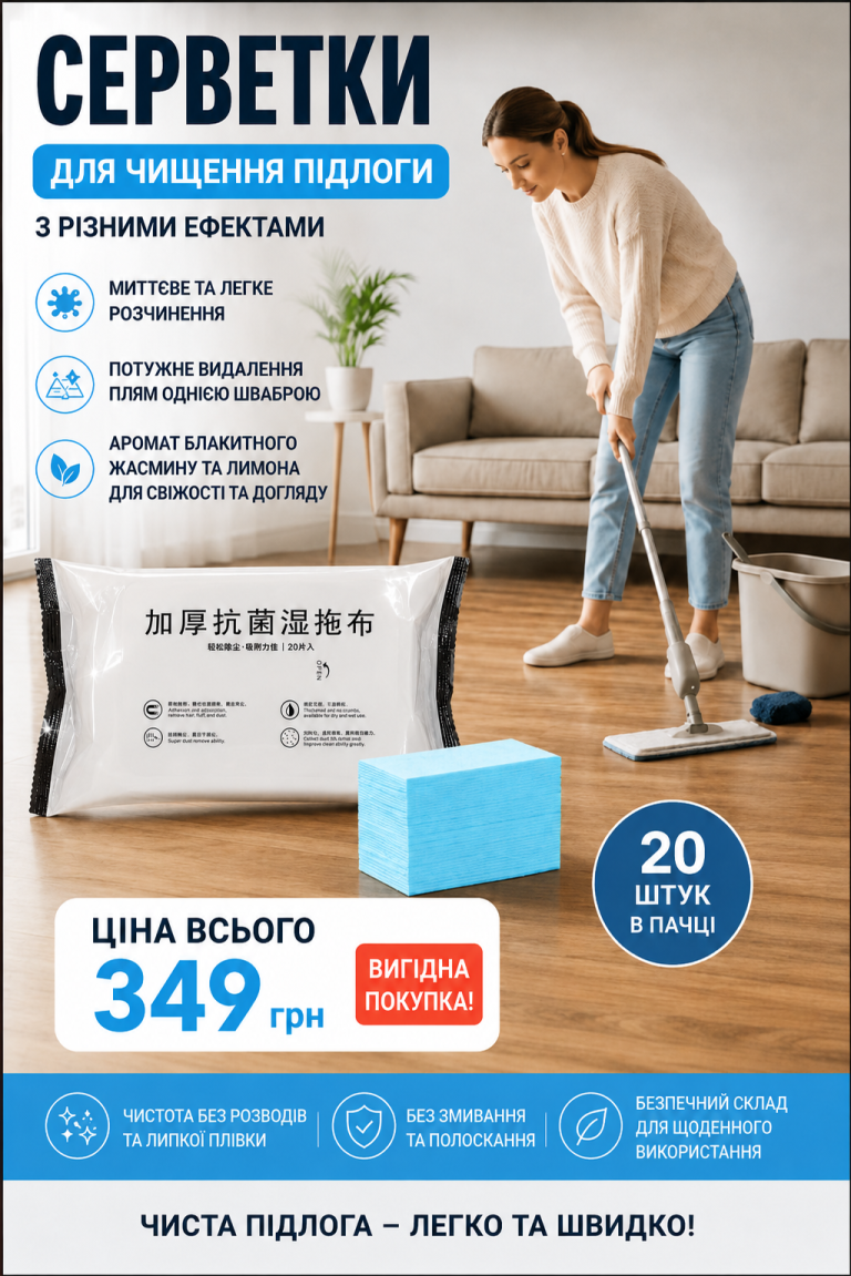 Серветки для чищення підлоги 