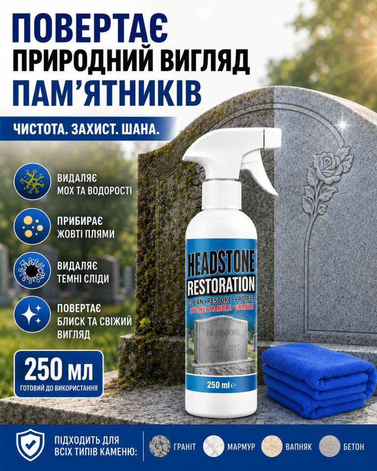 Поверніть пам’ятнику чистий і доглянутий вигляд без складного чищення